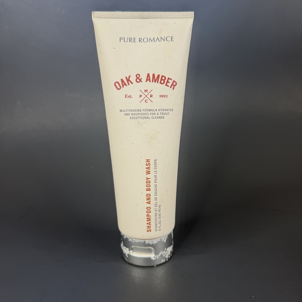 Pure Romance Oak & Amber Men's Shampoo & Body Wash 8Oz Sealed